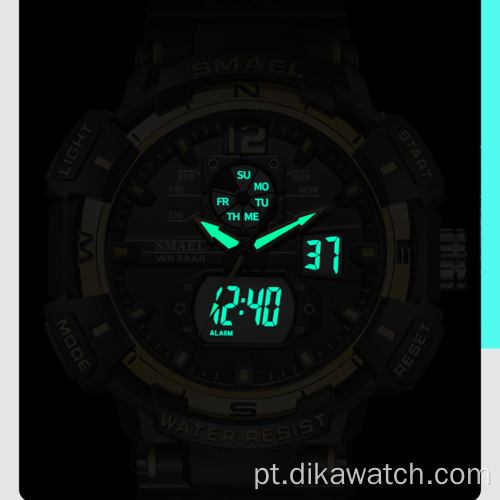 Relógio masculino militar SAMEL 8045, marca de luxo superior
